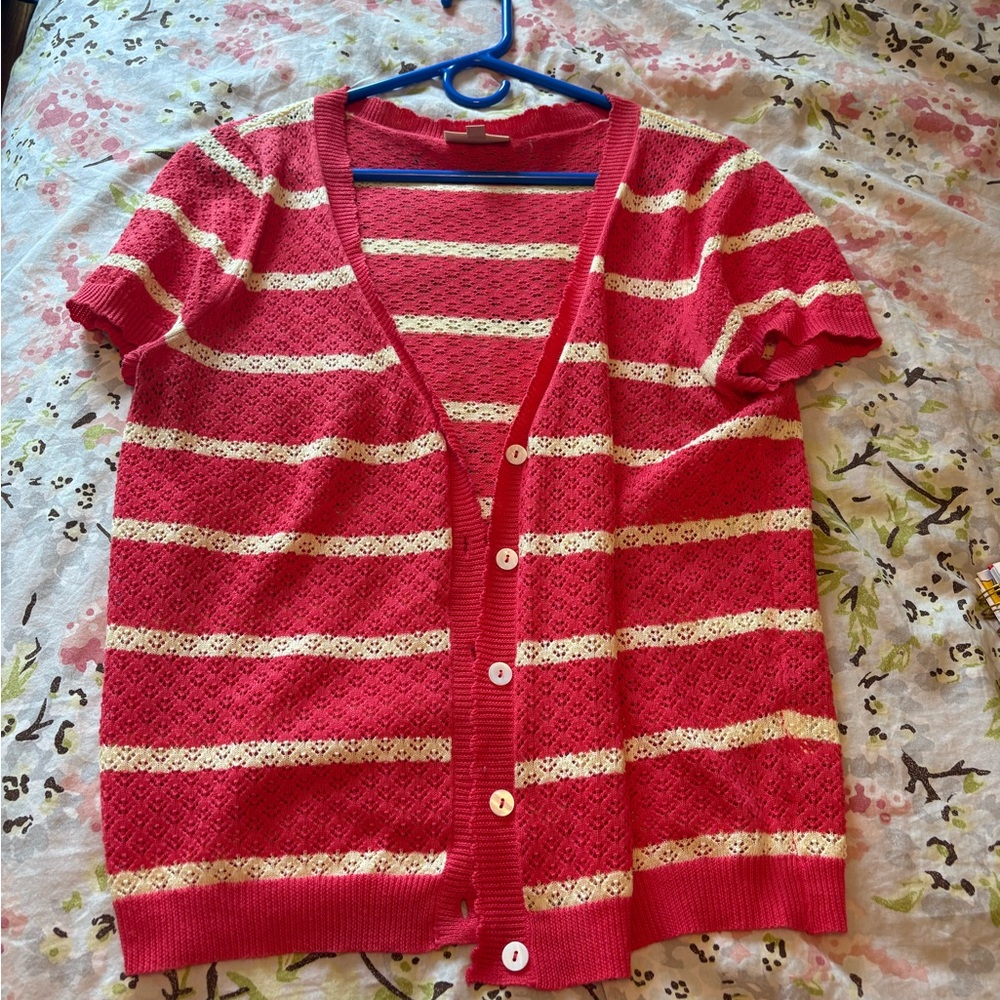 Modcloth Vibrant Red Knit Sweater